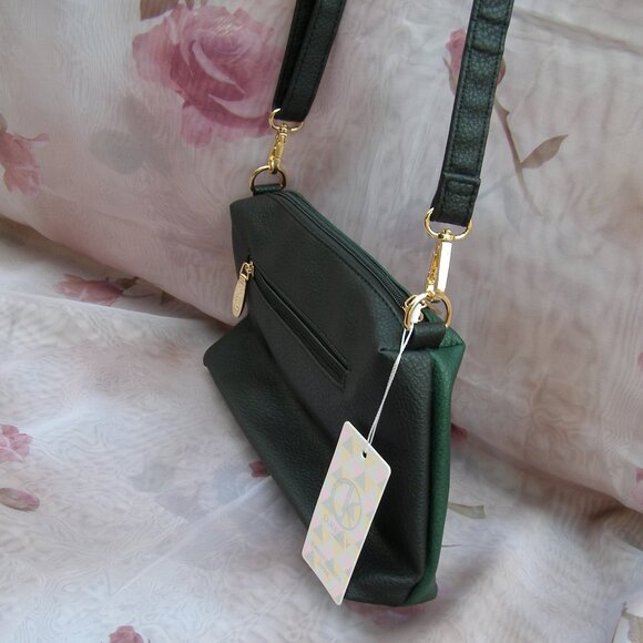 NWT 2 Tone Faux Leather Bag by D. Kelly Japan (made in China) - Picture 5 of 13